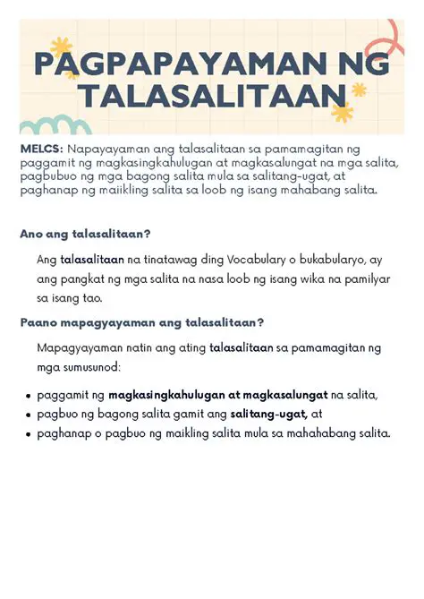 Mga Pahina ng Talasalitaan