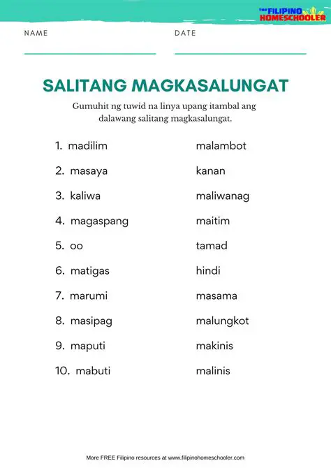 Mga salita at mga pangungusap