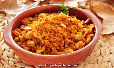 Migas y restos de alimentos