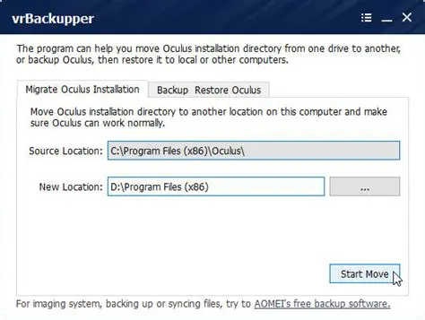 Migrate or Move Oculus Installation