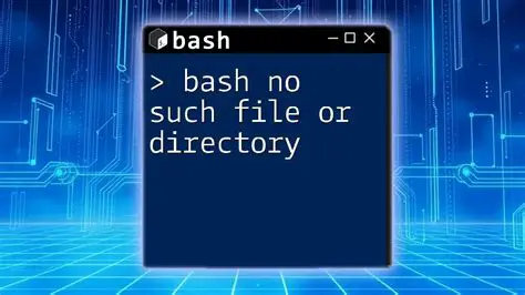 Missing files or directories