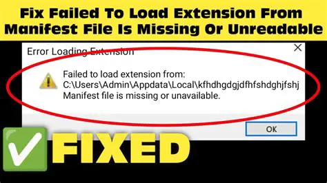 Missing or incorrect manifest entries