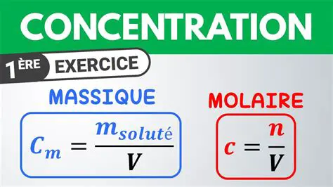 Modification de la concentration