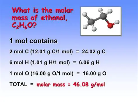 Molar Mass of Ethanol and Water