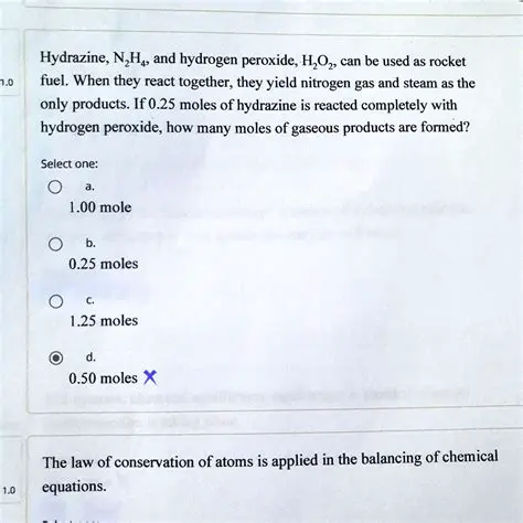 Mole Ratio of Hydrazine to Hydrogen Peroxide