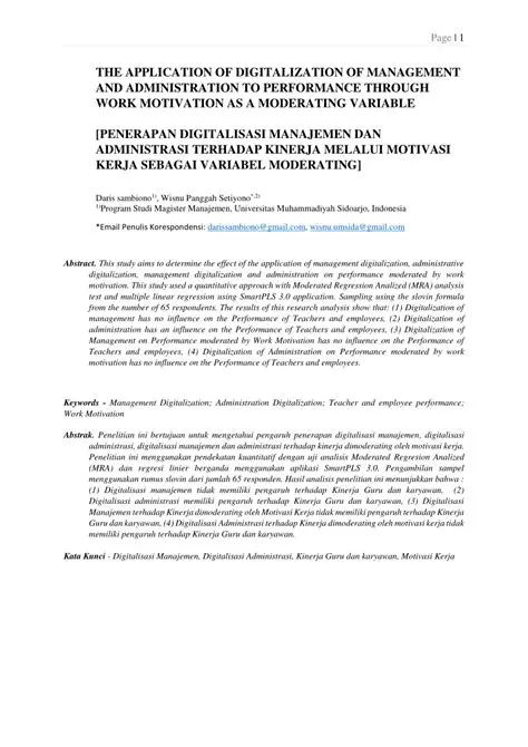 Motivation as a Moderating Variable