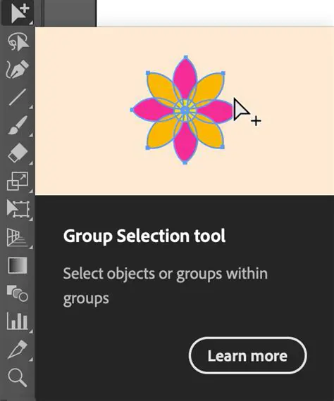 Move the selection tools to the top