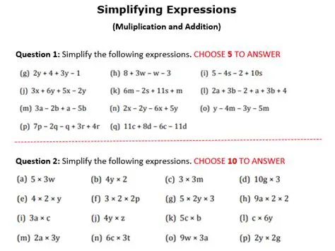 Multiplying and Simplifying Expressions