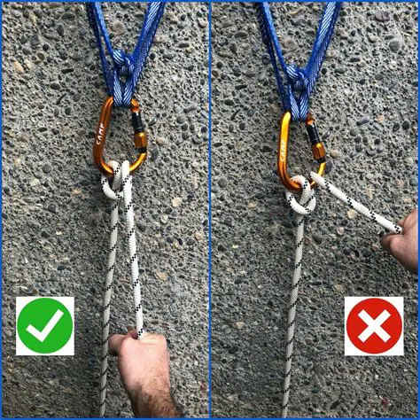 Munter hitch belay devices