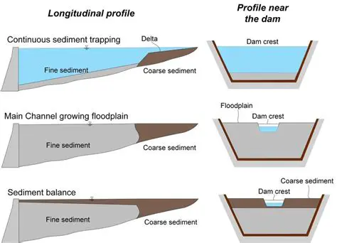 Narrowing and siltation of drainage channels