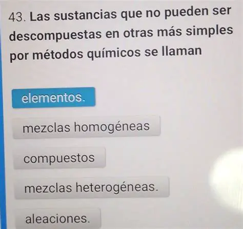 No pueden ser descompuestas