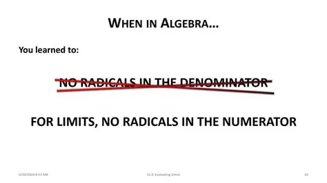 No Radicals in the Denominator