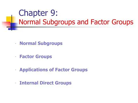 Normal Subgroups and Factor Groups