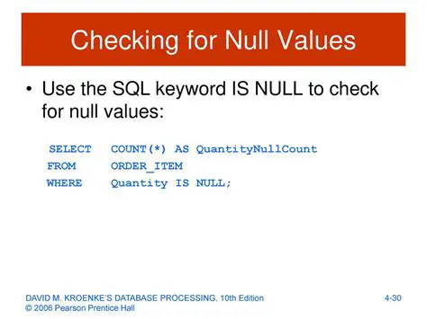 Not checking for null values