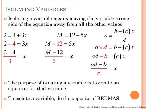 Not isolating one variable in terms of the other