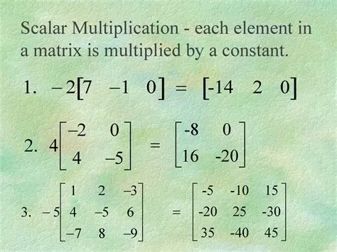 Not multiplying the scalar with each element of the matrix