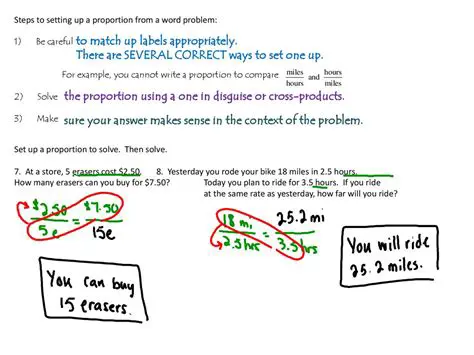 Not setting up the correct proportion or equation