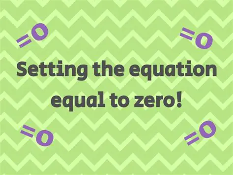 Not Setting y Equal to Zero