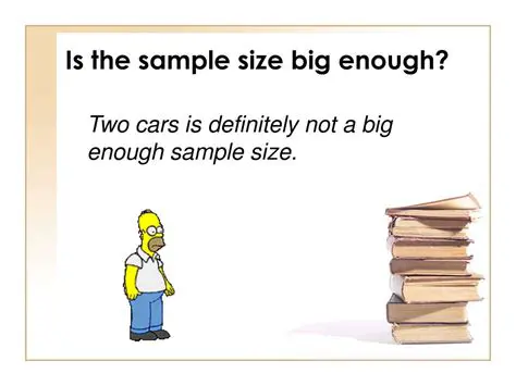 Not using a large enough sample size