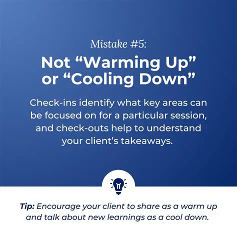 Not warming up or cooling down