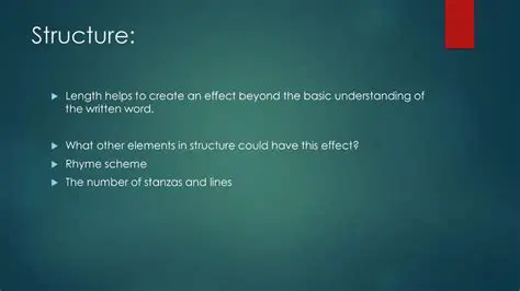 Number of Stanzas and Lines