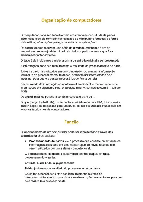 O computador pode operar independentemente dos dados