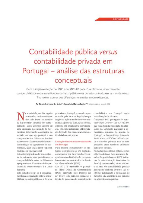 O desenvolvimento da contabilidade privada