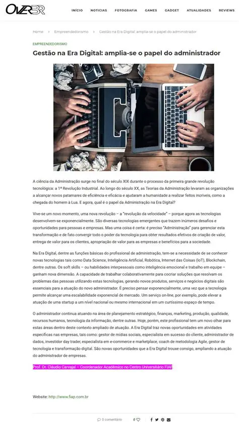 O Papel do Administrador na Era Digital