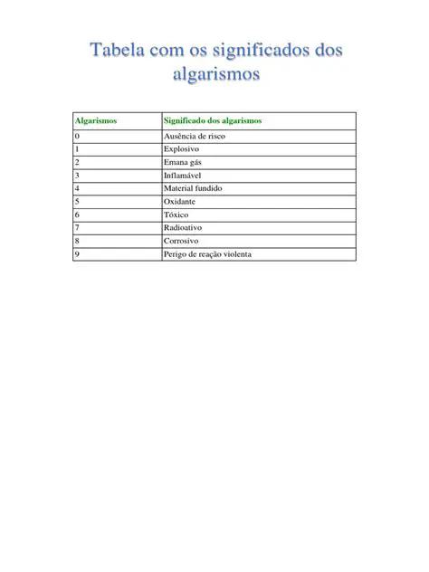 O Significado dos Algarismos