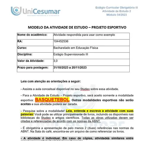 Objetivo da Atividade de Estudo