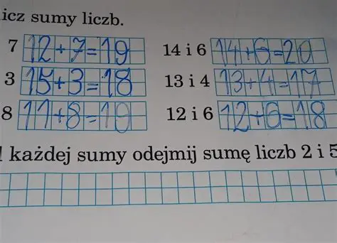 Obliczenie liczby 4 razy mniejszej od sumy