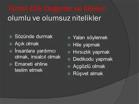 Olumlu ve olumsuz nitelikler
