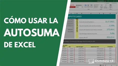 Opciones disponibles al hacer clic en Autosuma