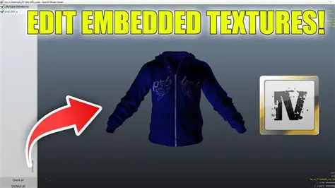 Open an issue with embedded textures