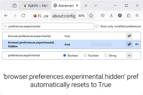 Open the browser preferences