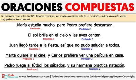 Oraciones compuestas con coordinadores