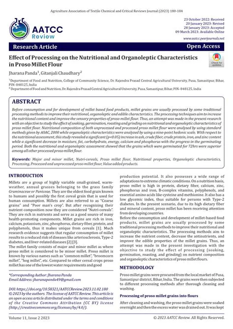 Organoleptic Characteristics