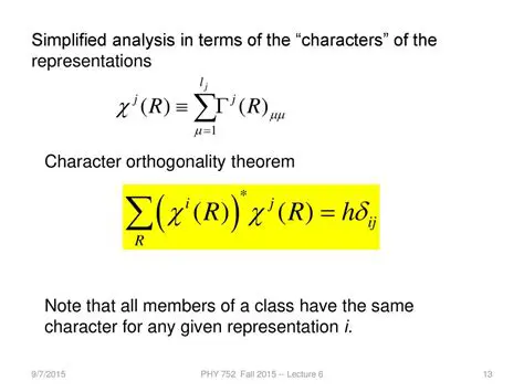 Orthogonality Relations for Characters
