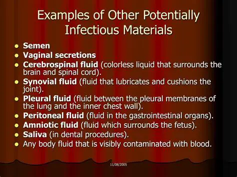 Other potentially infectious materials