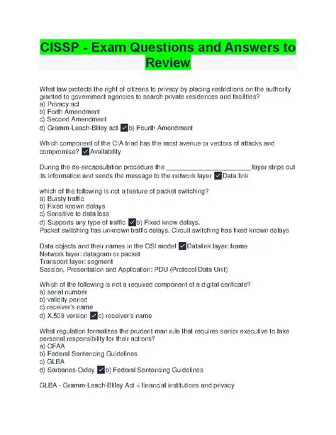 Over 850 CISSP exam questions