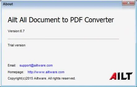 Overview of Ailt All Document to PDF Converter