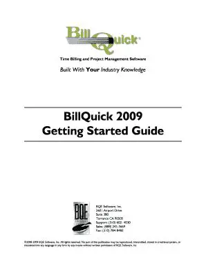 Overview of BillQuick 2009