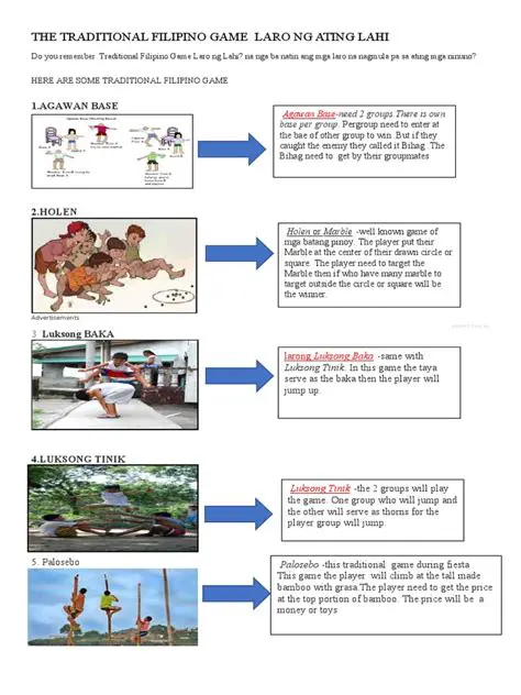 Paglalaro ng mga tradisyonal na laro