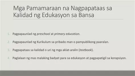 Pagpapalaki ng Kalidad ng Buhay