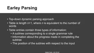Parsing progress information