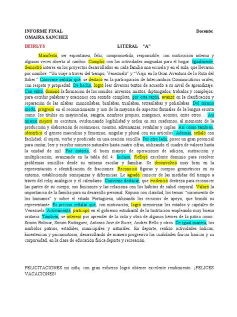 Pasos para seleccionar los datos de los literales