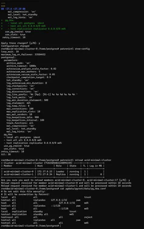 Patroni configuration file
