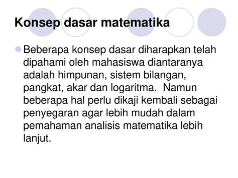 Pengertian dan Konsep Matematika