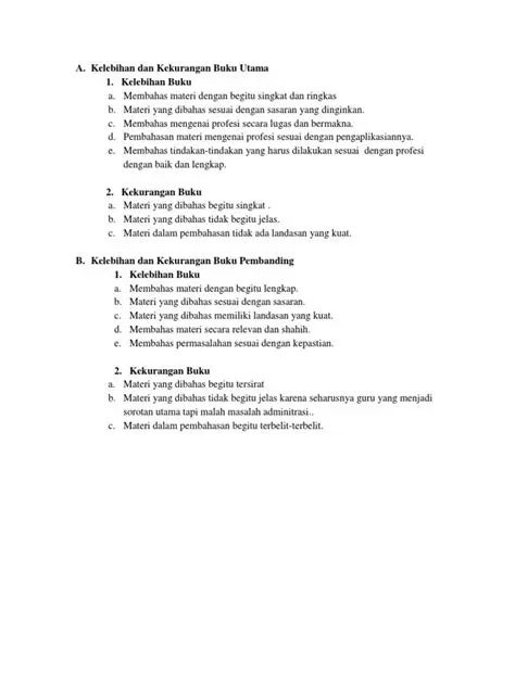 Pengertian Kekurangan Buku