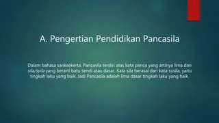 Pengertian Pendidikan Pancasila